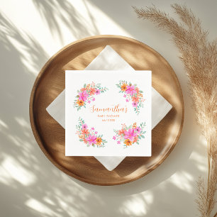 Serviette En Papier Bébé en Fleur douche fleurie d'été