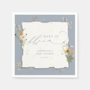 Serviette En Papier Bébé en fleur Fleur sauvage mignon Baby shower