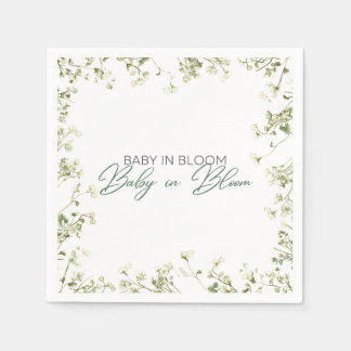 Serviette En Papier Bébé en fleur - Le souffle du bébé