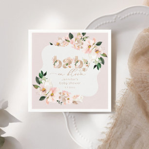 Serviette En Papier Bébé en fleur rose pâle fleur sauvage serviettes