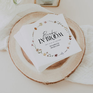 Serviette En Papier Bébé en fleurs baby shower fleur sauvage