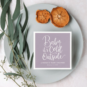Serviette En Papier Bébé Il fait froid à l'extérieur du Baby shower d'