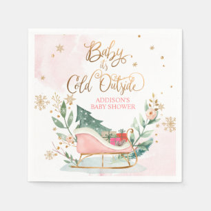 Serviette En Papier Bébé Il fait froid à l'extérieur du Baby shower de