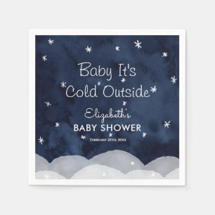 Serviette En Papier Bébé Il fait froid dehors Baby shower lunaire