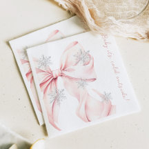 Bébé il fait froid dehors Baby Shower rose à ruban