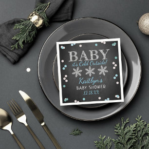 Serviette En Papier Bébé Il fait froid dehors garçons Baby shower d'hi