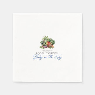 Serviette En Papier Bébé local sur le chemin - Légumes - Bleu