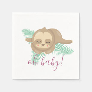 Serviette En Papier Bébé mignet Sleepy Sloth Oh Baby Baby shower