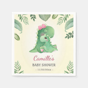 Serviette En Papier Bébé mignon Dinosaure Dinosaure Douche Fille Ros