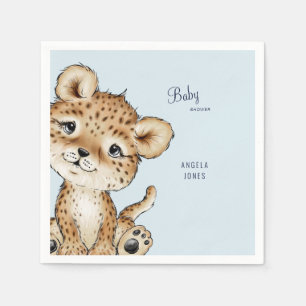 Serviette En Papier Bébé mignon Leopard Douche personnalisée