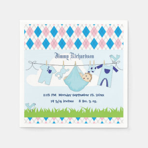 Serviette En Papier Bébé mignon ligne de vêtements pour garçon