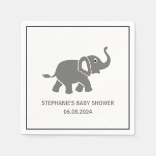 Serviette En Papier Bébé moderne Eléphant gris mou Jungle Animal
