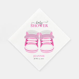 Serviette En Papier BÉBÉ PETITES FILLES BOOTIES ROSE BABY SHOWER servi