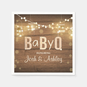 Serviette En Papier Bébé Q Lit BBQ Baby shower Papier de toilette Rust