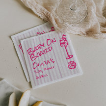 Bébé rose Tiré À La Main D'Été À Bord Du Baby show