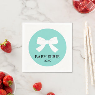 Serviette En Papier BÉBÉ Turquoise Blue Sprinkine Douche Party