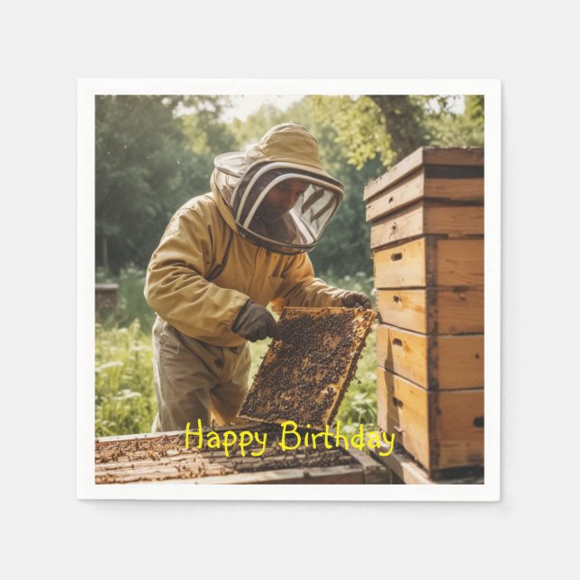 Serviette En Papier Beekeeper et Behive (Devant)