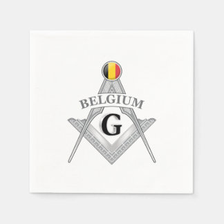 Serviette En Papier Belgium freemasonry sign