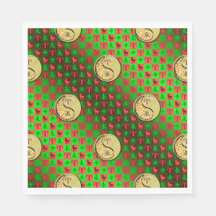 Serviette En Papier Bélier & Chèvre Métallique