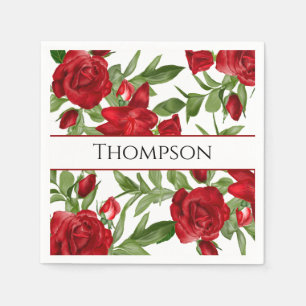 Serviette En Papier Belle couleur rouge