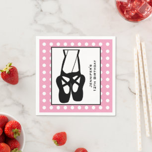 Serviette En Papier Belle Danse Ballet Jambes & Chaussons Anniversaire
