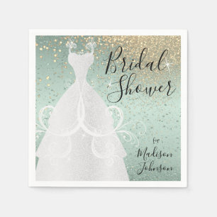 Serviette En Papier Belle Fête de Mariage - Vert Menthe