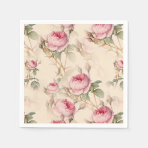 Serviette En Papier Belle florale Vintage