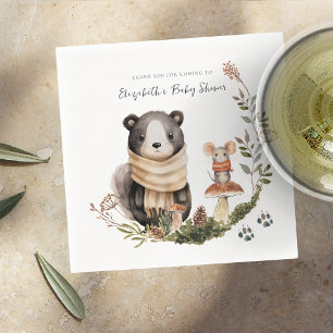 Serviette En Papier Belle forêt d'automne   Baby shower serviettes