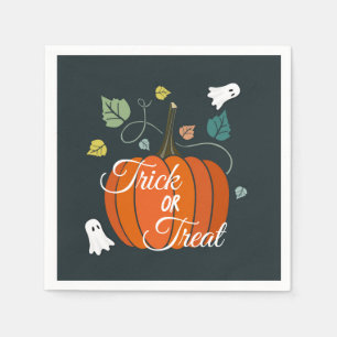 Serviette En Papier Belle Halloween Citrouille et Fantômes Trick ou Tr
