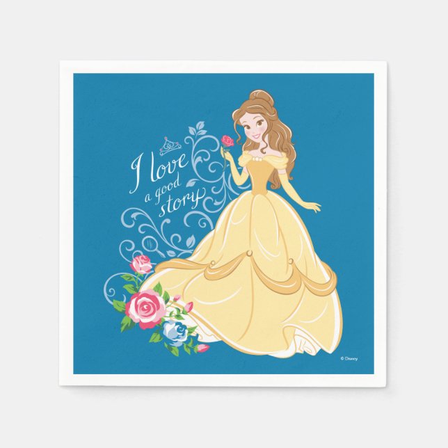 Serviette En Papier Belle | J'Aime Une Bonne Histoire (Devant)