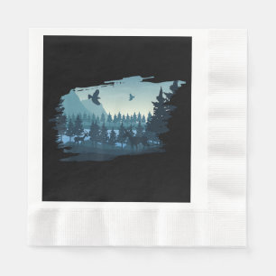 Serviette En Papier Belle Montagne, Arbres de la Nature et Forêt
