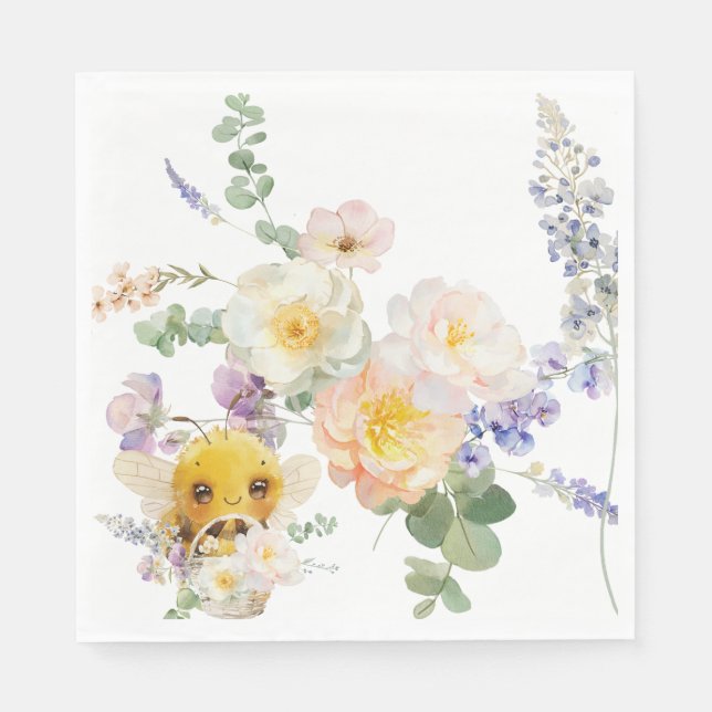Serviette En Papier Belle Napkins Bee (Devant)