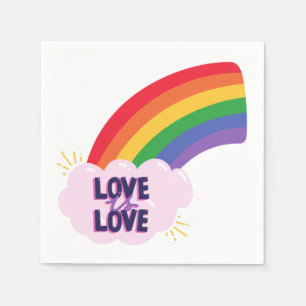 Serviette En Papier Belle Simple Minimal Amour Est Fierté D'Amour