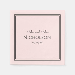 Serviette En Papier Belle simplicité ! M. et Mme mariage serviettes