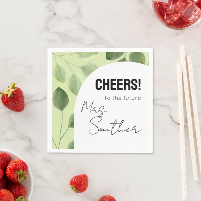 Serviette En Papier Belle végétation eucalyptus invitation feuille (En situation)