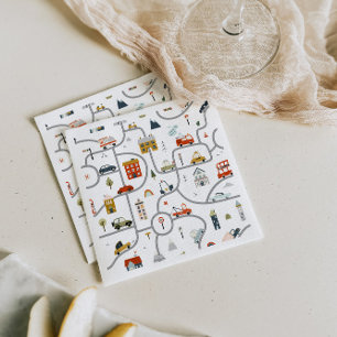 Serviette En Papier Belle Voiture Anniversaire