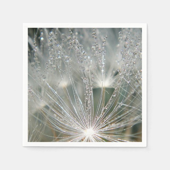 Serviette En Papier Belles gouttelettes d'eau (Devant)