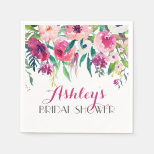 Serviette En Papier Belles serviettes florales roses