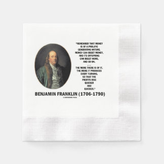 Serviette En Papier Ben Franklin Argent Prolifique Générant Nature
