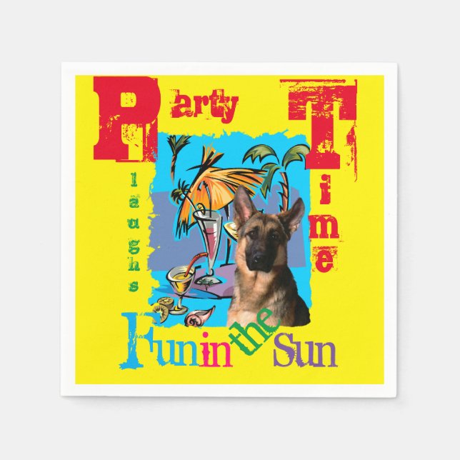 Serviette En Papier Berger allemand (Devant)