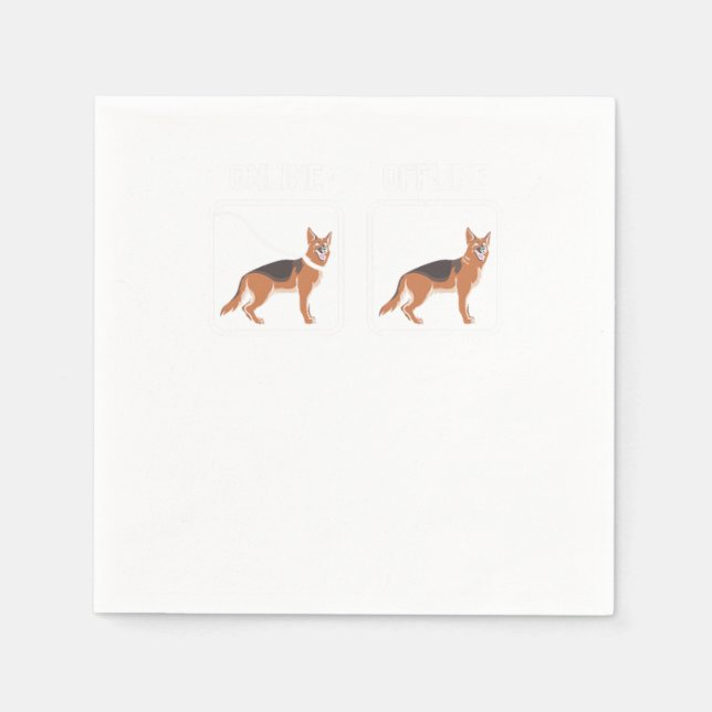 Serviette En Papier Berger allemand (Devant)
