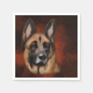 SERVIETTE EN PAPIER BERGER ALLEMAND   