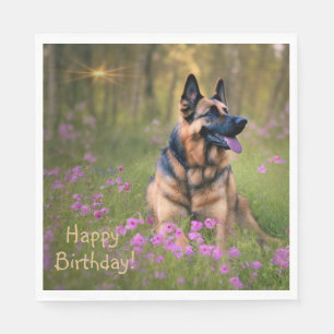 Serviette En Papier berger allemand Anniversaire