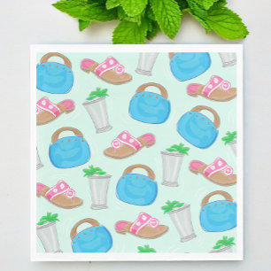 Serviette En Papier Bermuda Sac Sandals Mint Julep Preppy