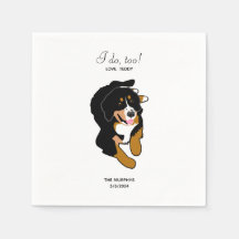 Bernese Mountain Dog Mariage Cocktail Napkins