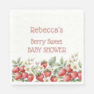 Serviette En Papier Berry Baby shower sucré fraises Blossom