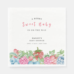 Serviette En Papier Berry doux Baby shower doux et doux