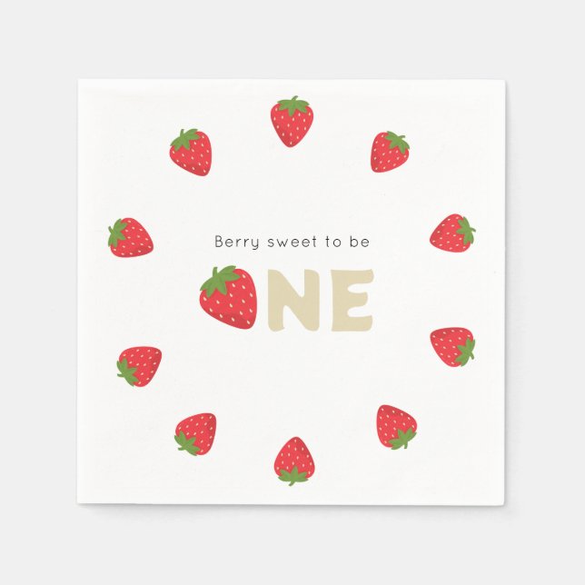 Serviette En Papier Berry doux minimum 1er anniversaire (Devant)