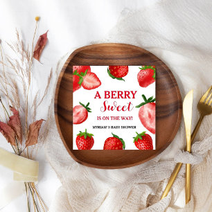 Serviette En Papier Berry fraise Baby shower sucré Sur le chemin
