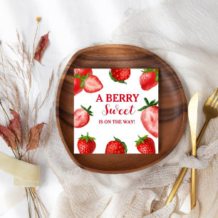 Serviette En Papier Berry fraise Baby shower sucré Sur le chemin